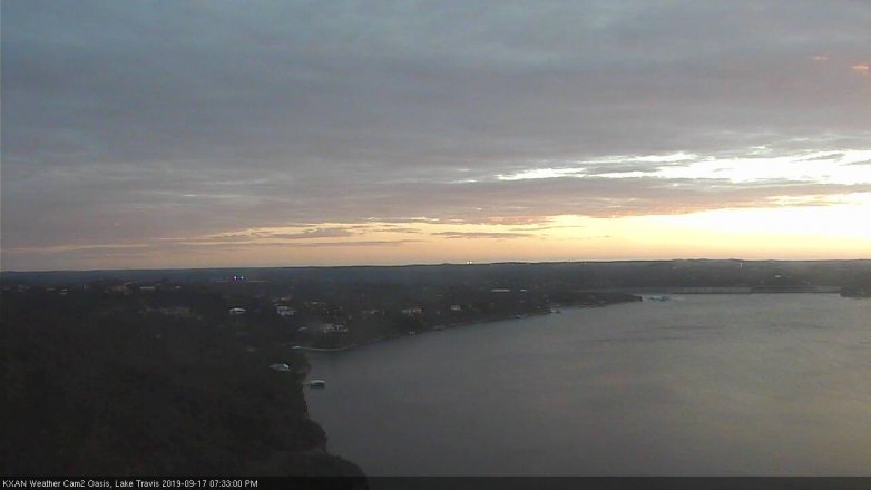 Lake Travis webcam, September 17, 2019 6:35 PM CT