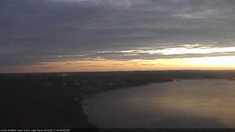 Lake Travis webcam, September 17, 2019 6:50 PM CT