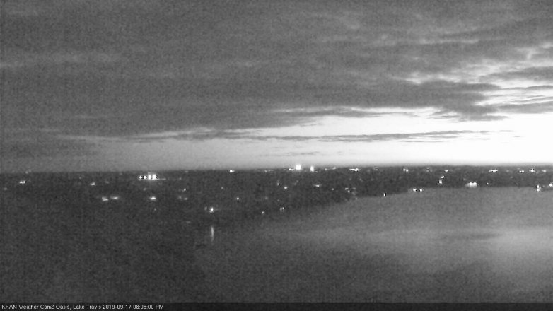 Lake Travis webcam, September 17, 2019 7:10 PM CT