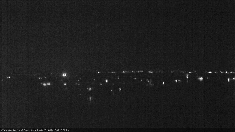 Lake Travis webcam, September 17, 2019 8:15 PM CT