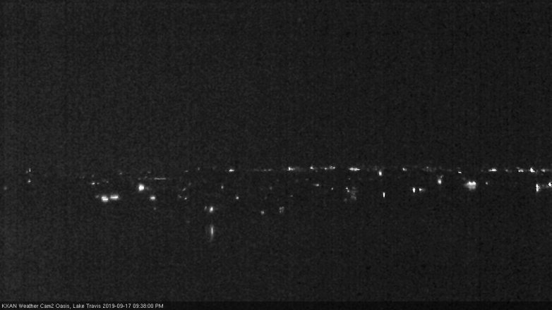Lake Travis webcam, September 17, 2019 8:40 PM CT