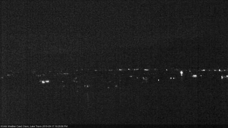 Lake Travis webcam, September 17, 2019 9:30 PM CT