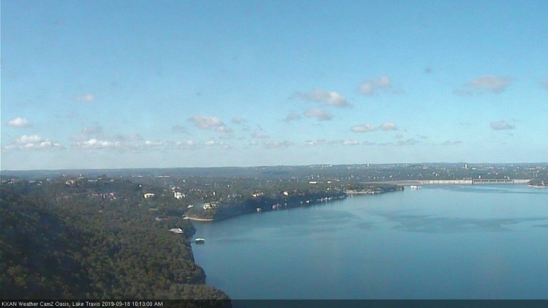 Lake Travis webcam, September 18, 2019 9:15 AM CT