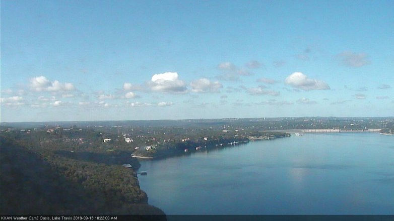 Lake Travis webcam, September 18, 2019 9:25 AM CT