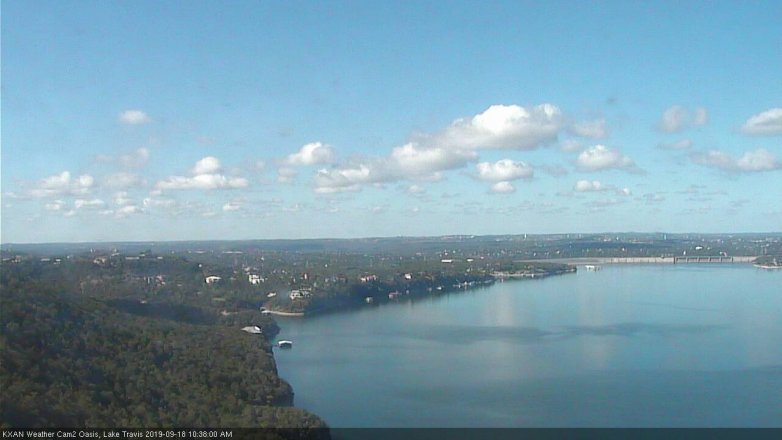 Lake Travis webcam, September 18, 2019 9:40 AM CT