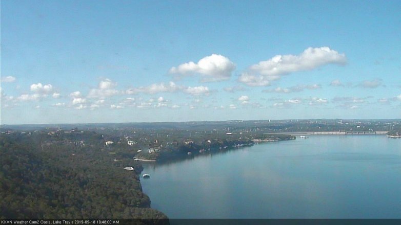 Lake Travis webcam, September 18, 2019 9:50 AM CT