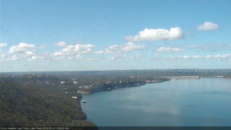 Lake Travis webcam, September 18, 2019 10:10 AM CT