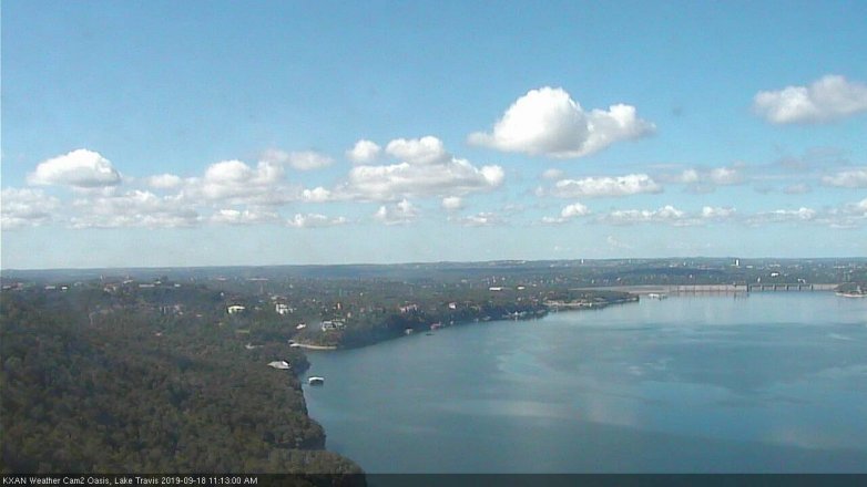 Lake Travis webcam, September 18, 2019 10:15 AM CT