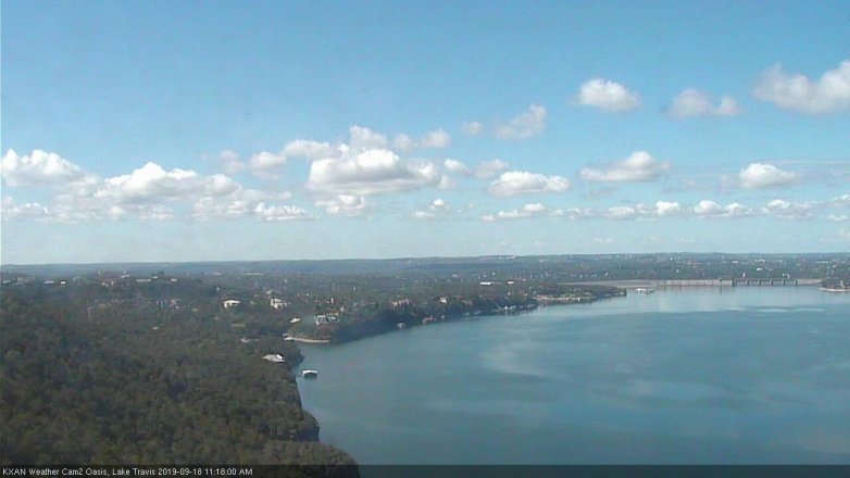 Lake Travis webcam, September 18, 2019 10:20 AM CT