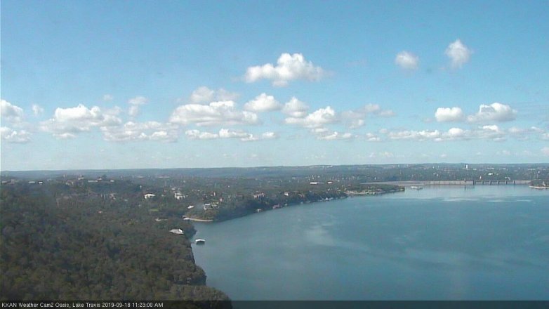 Lake Travis webcam, September 18, 2019 10:25 AM CT