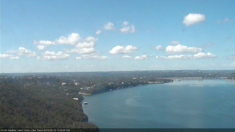 Lake Travis webcam, September 18, 2019 10:30 AM CT