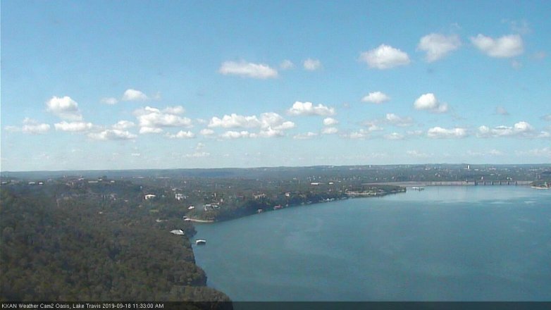 Lake Travis webcam, September 18, 2019 10:35 AM CT