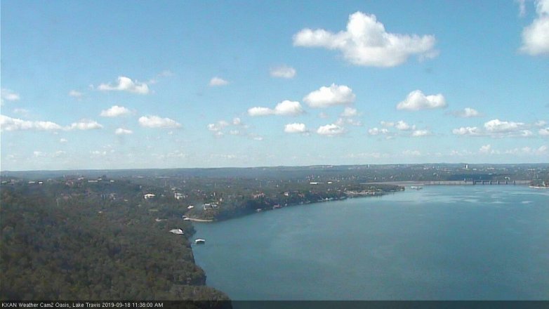 Lake Travis webcam, September 18, 2019 10:40 AM CT