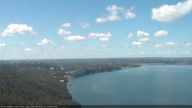 Lake Travis webcam, September 18, 2019 10:45 AM CT