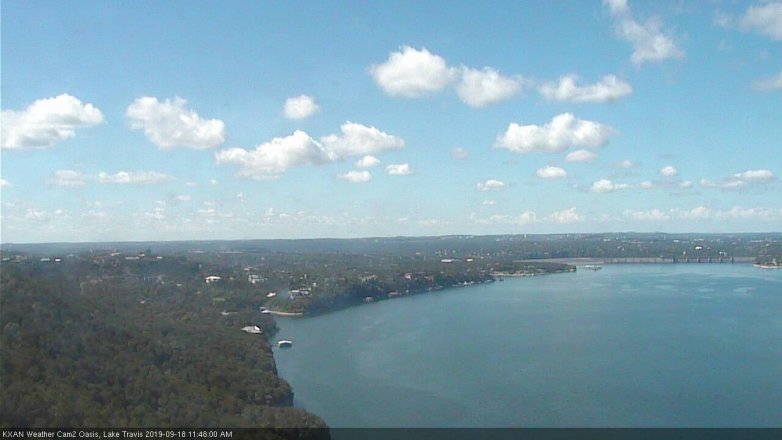 Lake Travis webcam, September 18, 2019 10:50 AM CT