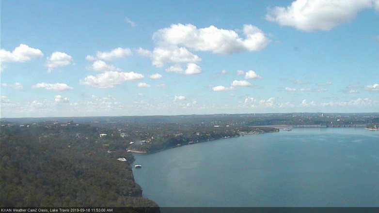 Lake Travis webcam, September 18, 2019 10:55 AM CT