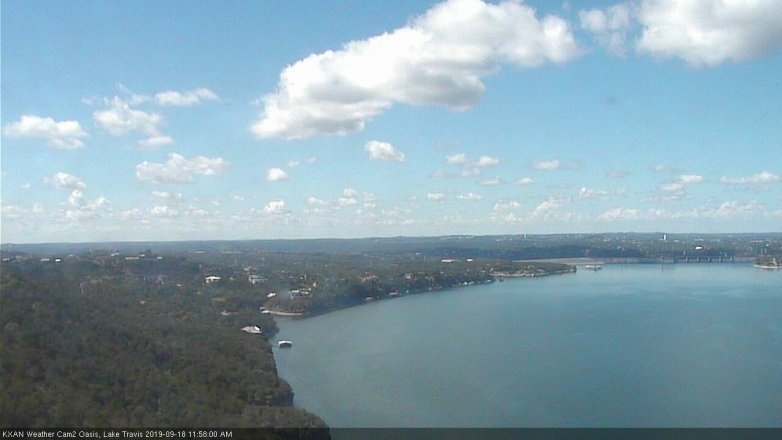 Lake Travis webcam, September 18, 2019 11:00 AM CT