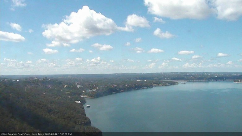 Lake Travis webcam, September 18, 2019 11:05 AM CT