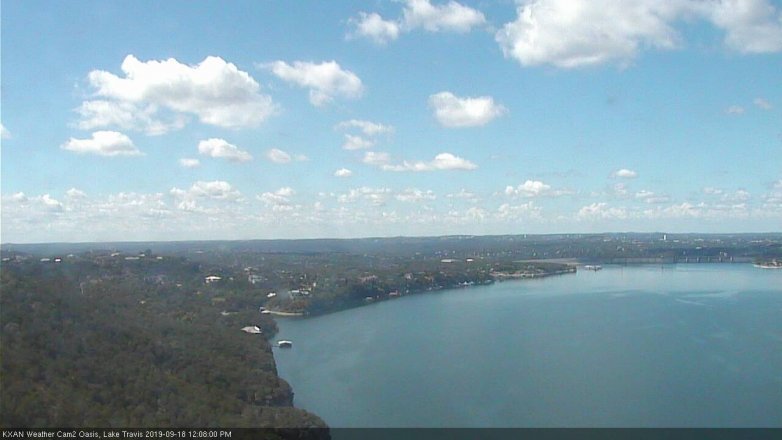 Lake Travis webcam, September 18, 2019 11:10 AM CT
