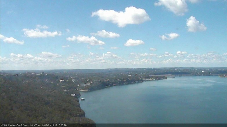 Lake Travis webcam, September 18, 2019 11:15 AM CT