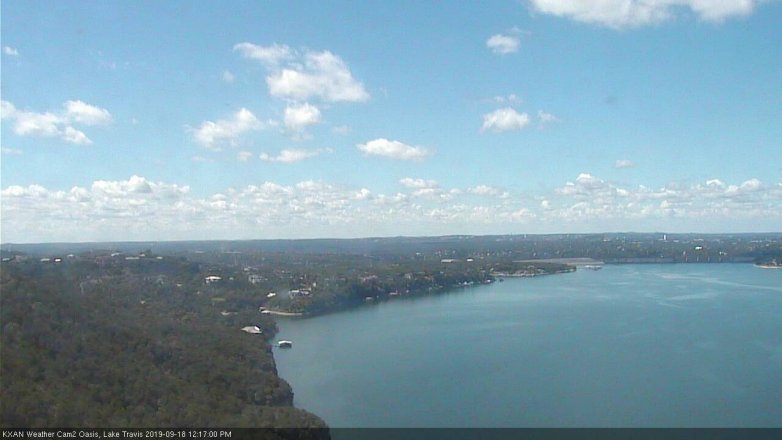 Lake Travis webcam, September 18, 2019 11:20 AM CT