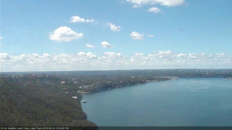 Lake Travis webcam, September 18, 2019 11:25 AM CT