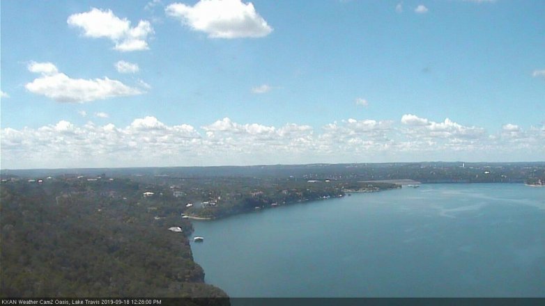 Lake Travis webcam, September 18, 2019 11:30 AM CT