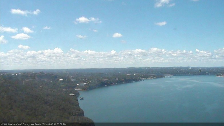 Lake Travis webcam, September 18, 2019 11:35 AM CT