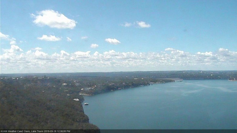 Lake Travis webcam, September 18, 2019 11:40 AM CT
