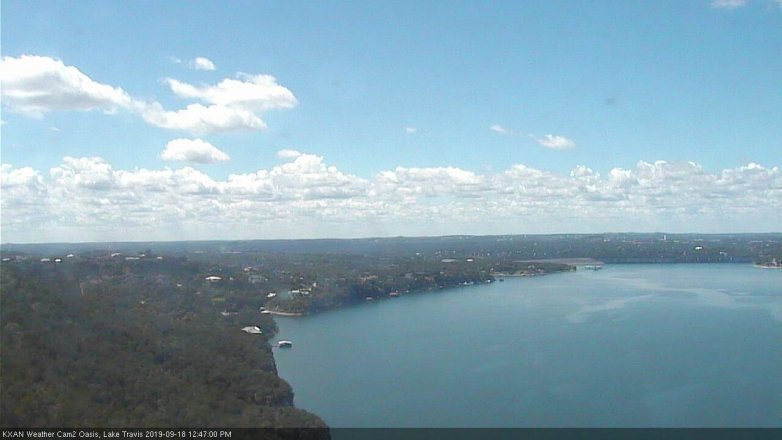 Lake Travis webcam, September 18, 2019 11:50 AM CT