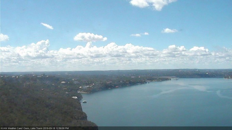 Lake Travis webcam, September 18, 2019 12:00 PM CT