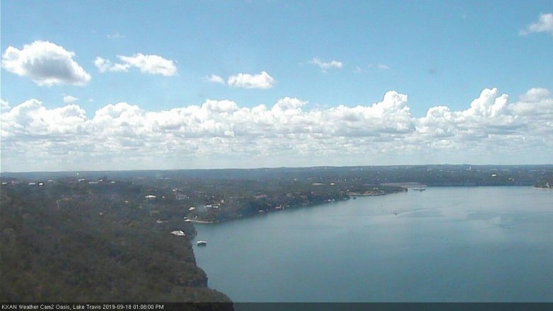 Lake Travis webcam, September 18, 2019 12:10 PM CT