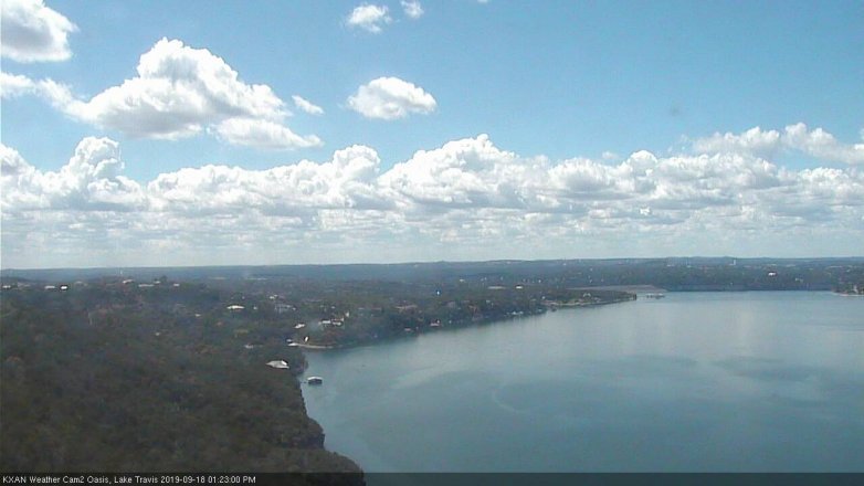 Lake Travis webcam, September 18, 2019 12:25 PM CT