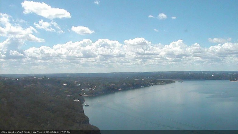 Lake Travis webcam, September 18, 2019 12:30 PM CT