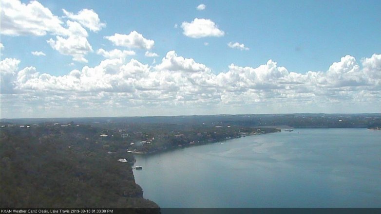 Lake Travis webcam, September 18, 2019 12:35 PM CT