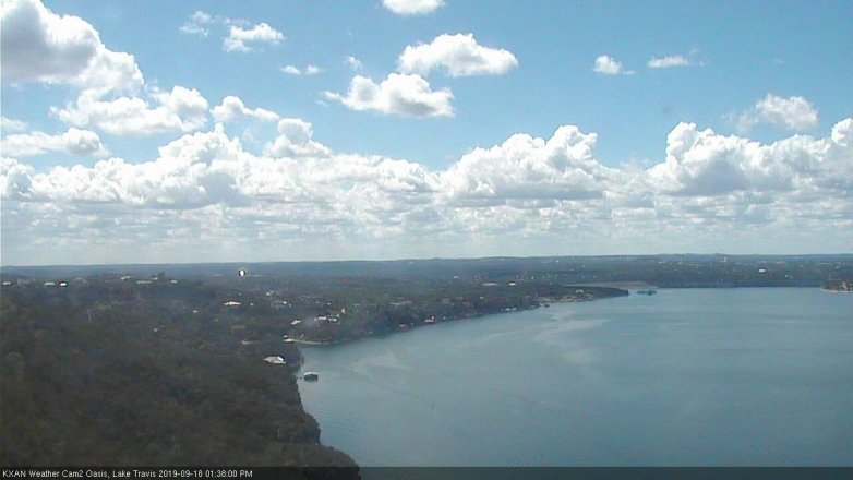 Lake Travis webcam, September 18, 2019 12:40 PM CT