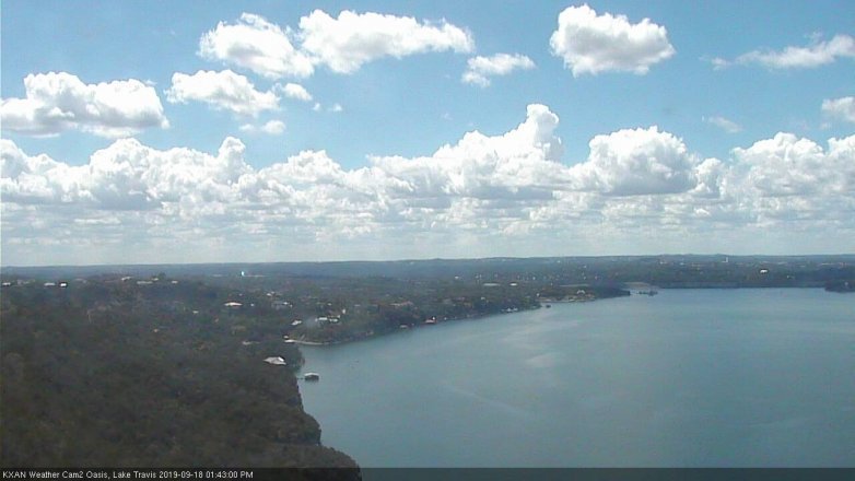 Lake Travis webcam, September 18, 2019 12:45 PM CT