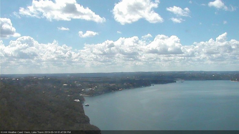 Lake Travis webcam, September 18, 2019 12:50 PM CT