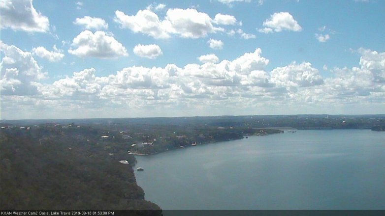 Lake Travis webcam, September 18, 2019 12:55 PM CT