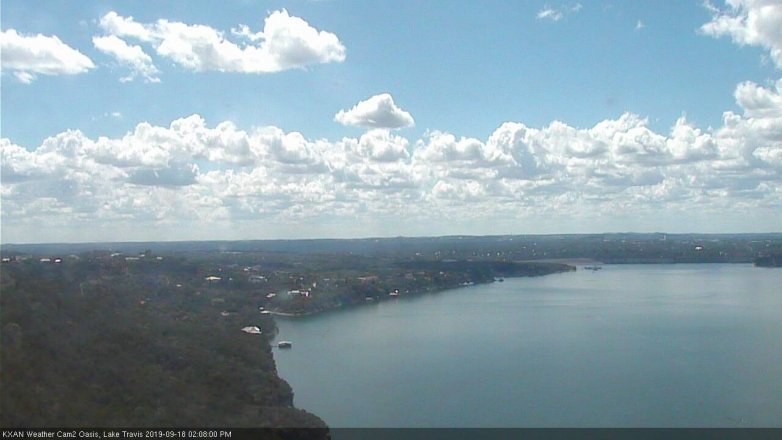 Lake Travis webcam, September 18, 2019 1:10 PM CT