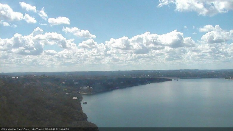 Lake Travis webcam, September 18, 2019 1:15 PM CT