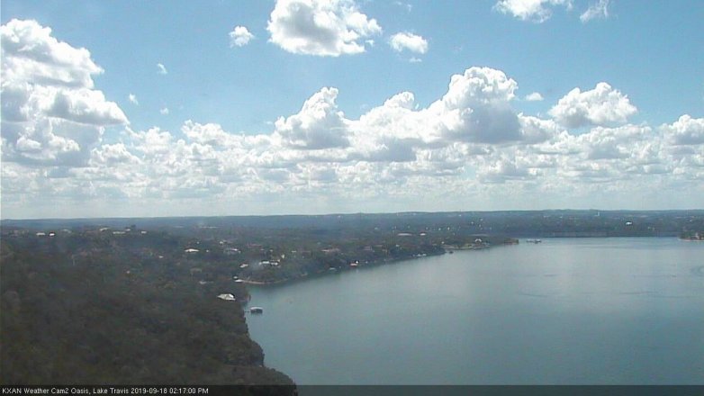 Lake Travis webcam, September 18, 2019 1:20 PM CT