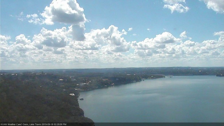 Lake Travis webcam, September 18, 2019 1:30 PM CT