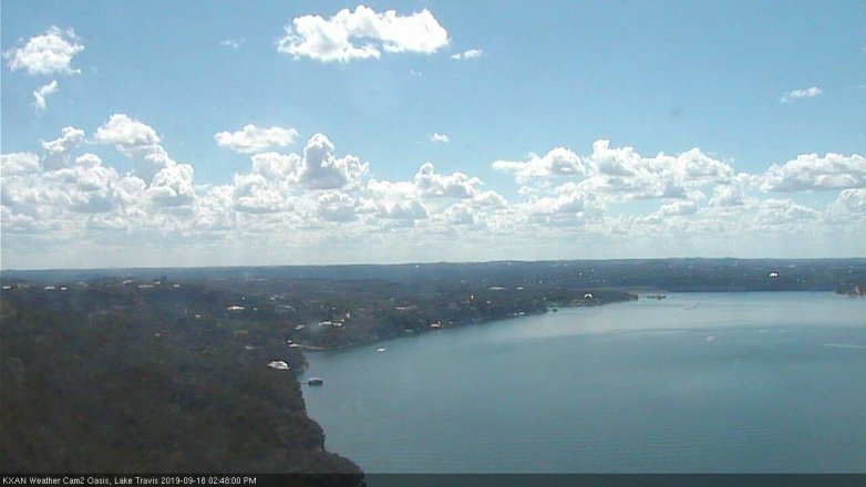 Lake Travis webcam, September 18, 2019 1:50 PM CT