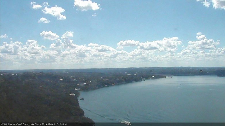 Lake Travis webcam, September 18, 2019 1:55 PM CT