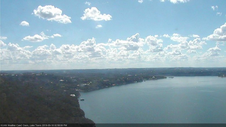 Lake Travis webcam, September 18, 2019 2:00 PM CT