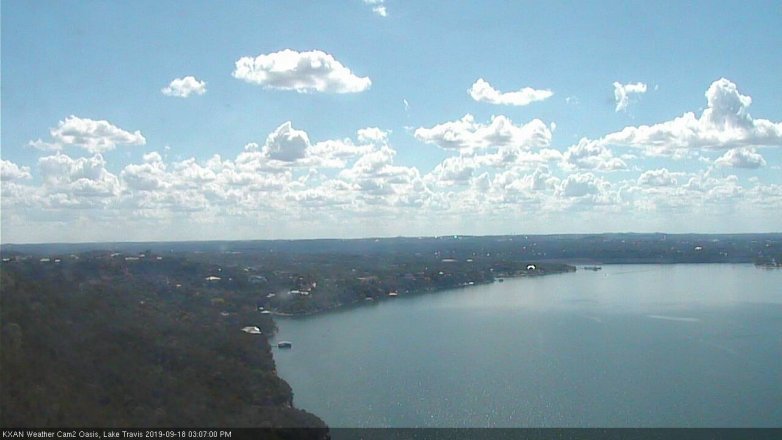Lake Travis webcam, September 18, 2019 2:10 PM CT