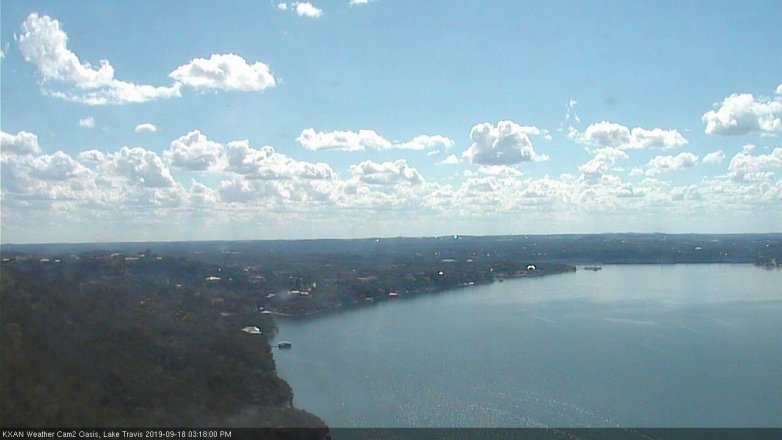 Lake Travis webcam, September 18, 2019 2:20 PM CT