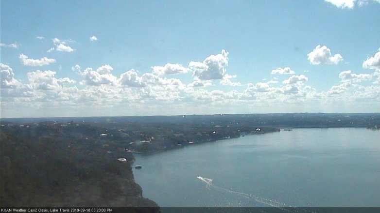 Lake Travis webcam, September 18, 2019 2:25 PM CT