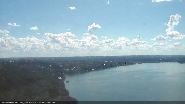 Lake Travis webcam, September 18, 2019 2:30 PM CT